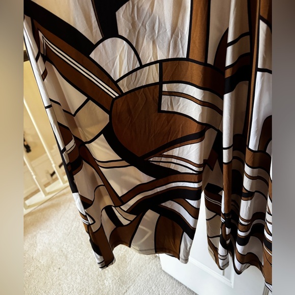 Chicio’s wideleg jumosuit, halter style top, brown/black/off white, sz 3(16) - Picture 7 of 7